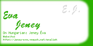 eva jeney business card